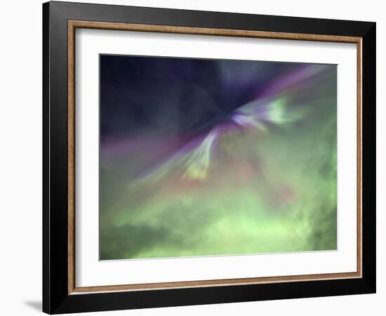 Aurora Borealis And Big Dipper Burst, Canada-Stocktrek Images-Framed Photographic Print