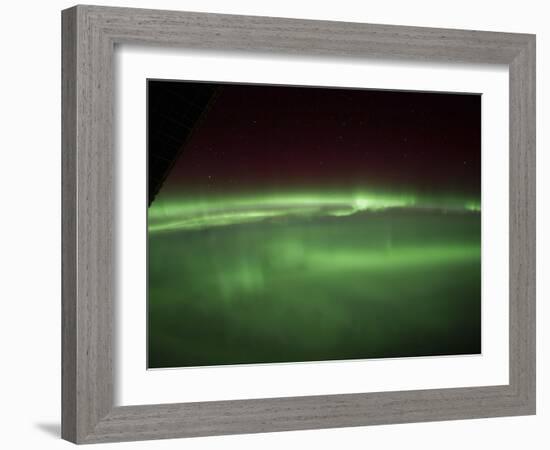 Aurora Borealis As Viewed Onboard the International Space Station-Stocktrek Images-Framed Photographic Print