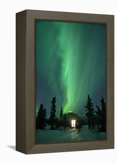 Aurora Borealis at Chena Hot Springs, Fairbanks, Alaska, Usa-Christian Heeb-Framed Premier Image Canvas