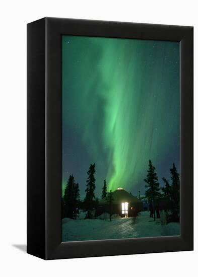 Aurora Borealis at Chena Hot Springs, Fairbanks, Alaska, Usa-Christian Heeb-Framed Premier Image Canvas