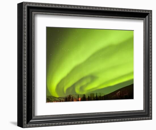 Aurora Borealis, Chena Hot Springs Lodge, Fairbanks, Alaska, USA-Cathy & Gordon Illg-Framed Photographic Print