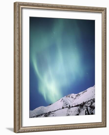 Aurora Borealis, Chugach State Park, Anchorage, Alaska-null-Framed Photographic Print