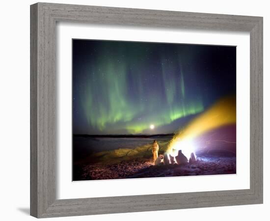 Aurora Borealis In Alaska-Chris Madeley-Framed Photographic Print