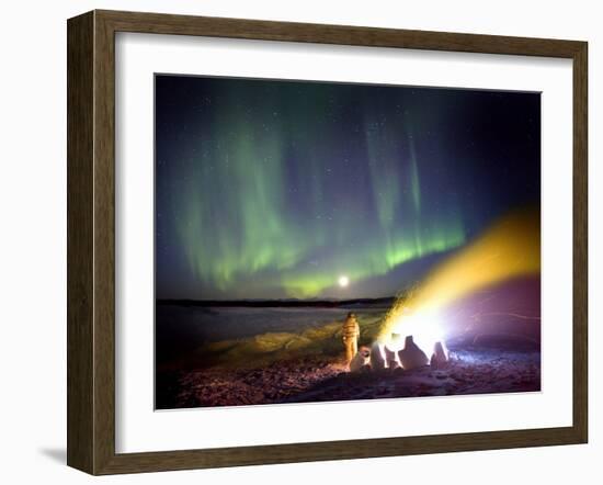 Aurora Borealis In Alaska-Chris Madeley-Framed Photographic Print