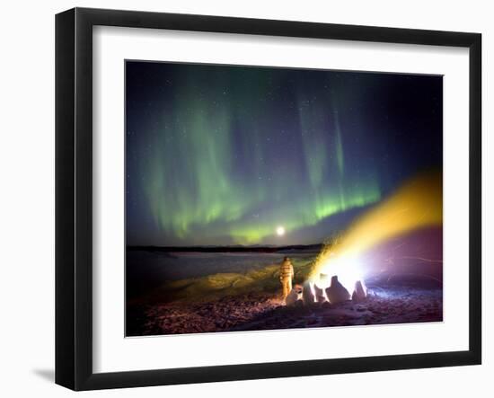 Aurora Borealis In Alaska-Chris Madeley-Framed Photographic Print