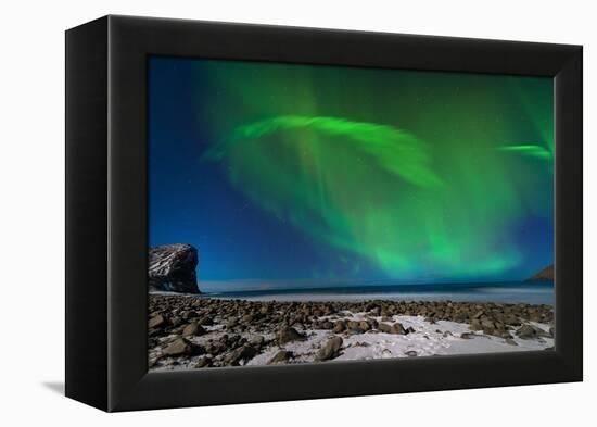 Aurora Borealis in Norway 1-Philippe Sainte-Laudy-Framed Premier Image Canvas