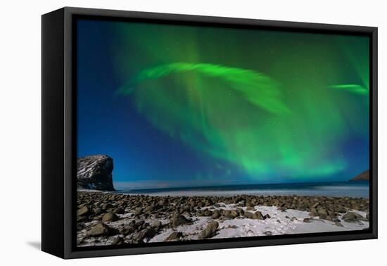 Aurora Borealis in Norway 1-Philippe Sainte-Laudy-Framed Premier Image Canvas