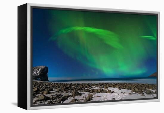 Aurora Borealis in Norway 1-Philippe Sainte-Laudy-Framed Premier Image Canvas