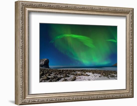 Aurora Borealis in Norway 1-Philippe Sainte-Laudy-Framed Photographic Print