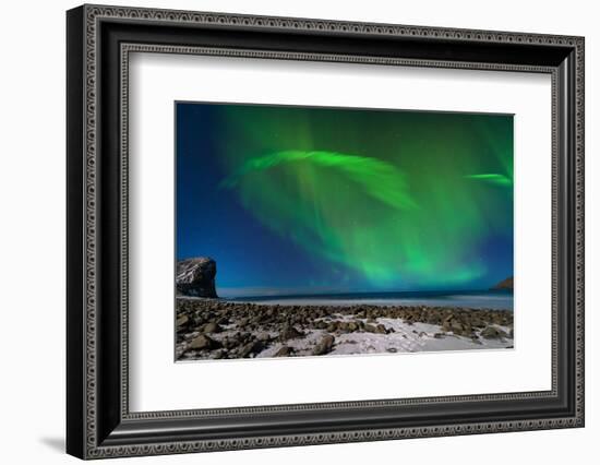 Aurora Borealis in Norway 1-Philippe Sainte-Laudy-Framed Photographic Print