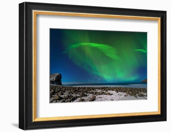 Aurora Borealis in Norway 1-Philippe Sainte-Laudy-Framed Photographic Print