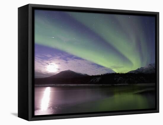 Aurora Borealis, Koyukuk River, Alaska, USA-Hugh Rose-Framed Premier Image Canvas