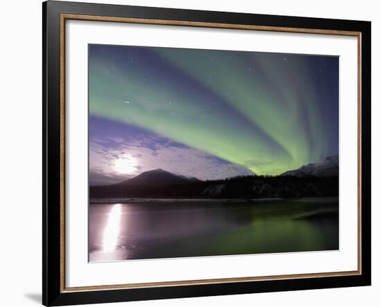 Aurora Borealis, Koyukuk River, Alaska, USA-Hugh Rose-Framed Photographic Print