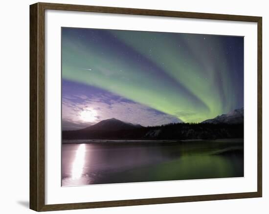 Aurora Borealis, Koyukuk River, Alaska, USA-Hugh Rose-Framed Photographic Print