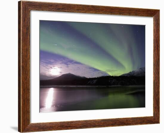 Aurora Borealis, Koyukuk River, Alaska, USA-Hugh Rose-Framed Photographic Print