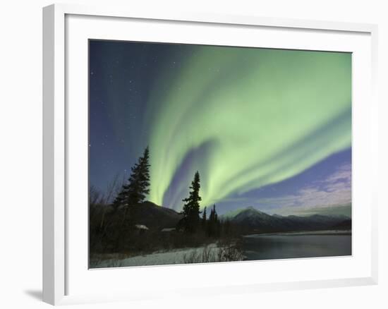 Aurora Borealis, Koyukuk River, Alaska, USA-Hugh Rose-Framed Photographic Print