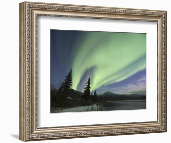 Aurora Borealis, Koyukuk River, Alaska, USA-Hugh Rose-Framed Photographic Print