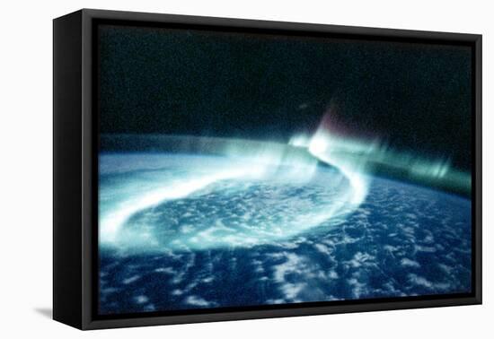 Aurora Borealis (Northern Light) Viewed from Space-null-Framed Premier Image Canvas