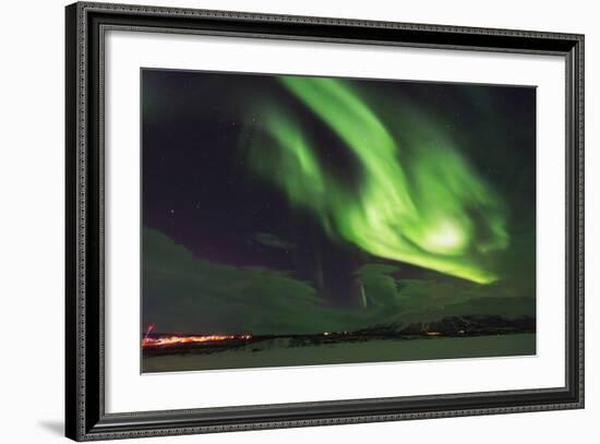 Aurora Borealis (Northern Lights), Abisko, Lapland, Arctic Circle, Sweden, Scandinavia, Europe-Christian Kober-Framed Photographic Print