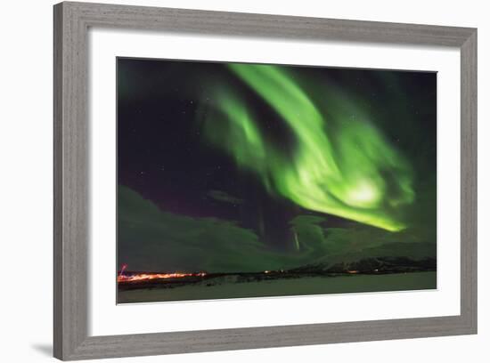 Aurora Borealis (Northern Lights), Abisko, Lapland, Arctic Circle, Sweden, Scandinavia, Europe-Christian Kober-Framed Photographic Print