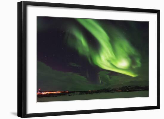 Aurora Borealis (Northern Lights), Abisko, Lapland, Arctic Circle, Sweden, Scandinavia, Europe-Christian Kober-Framed Photographic Print