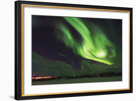 Aurora Borealis (Northern Lights), Abisko, Lapland, Arctic Circle, Sweden, Scandinavia, Europe-Christian Kober-Framed Photographic Print