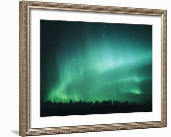 Aurora Borealis (Northern Lights) Seen In Finland-Pekka Parviainen-Framed Photographic Print