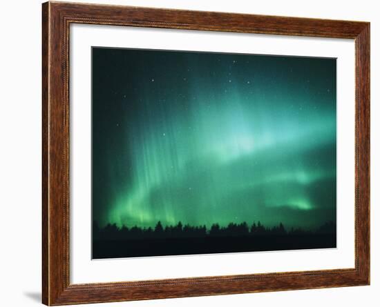 Aurora Borealis (Northern Lights) Seen In Finland-Pekka Parviainen-Framed Photographic Print