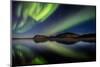 Aurora Borealis or Northern Lights at Lake Thingvallavatn, Thingvellir National Park-null-Mounted Photographic Print