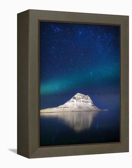 Aurora Borealis or Northern Lights in Iceland-Arctic-Images-Framed Premier Image Canvas