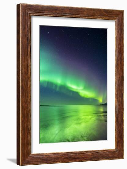 Aurora Borealis or Northern Lights in Iceland-Arctic-Images-Framed Photographic Print