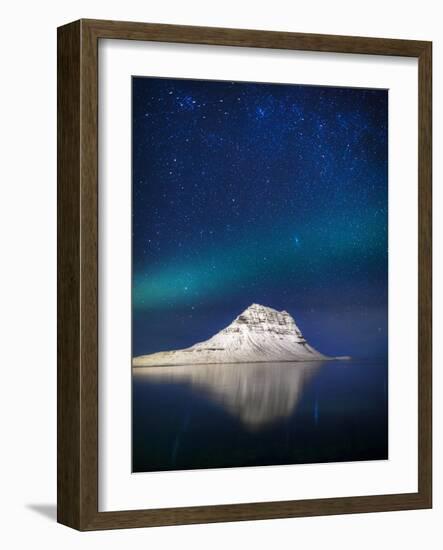 Aurora Borealis or Northern Lights in Iceland-Arctic-Images-Framed Photographic Print