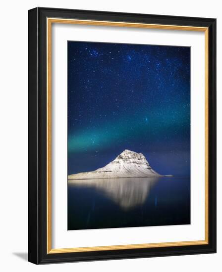 Aurora Borealis or Northern Lights in Iceland-Arctic-Images-Framed Photographic Print