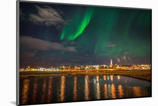 Aurora Borealis or Northern Lights, Reykjavik, Iceland-null-Mounted Photographic Print