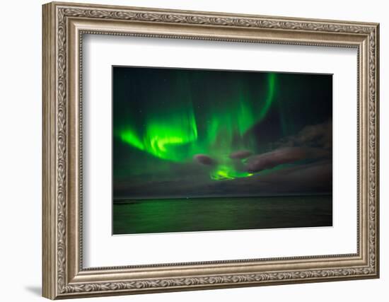 Aurora Borealis or Northern Lights, Reykjavik, Iceland-null-Framed Photographic Print