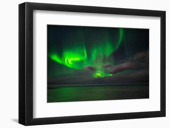 Aurora Borealis or Northern Lights, Reykjavik, Iceland--Framed Photographic Print