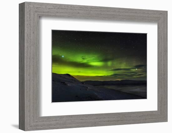 Aurora Borealis or Northern Lights Seen from the Abisko Sky Station, Abisko, Lapland, Sweden-null-Framed Photographic Print