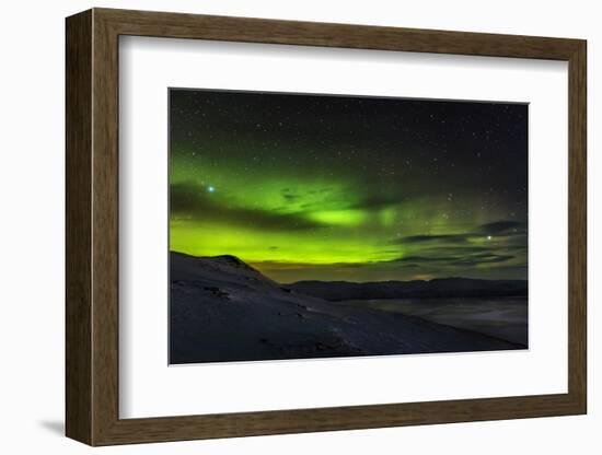 Aurora Borealis or Northern Lights Seen from the Abisko Sky Station, Abisko, Lapland, Sweden-null-Framed Photographic Print