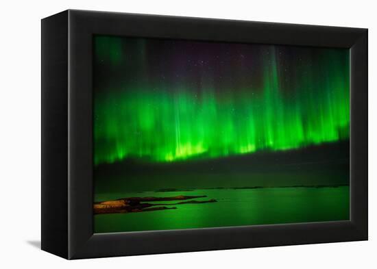 Aurora Borealis or Northern Lights, Stykkisholmur, Snaefellsnes Peninsula, Iceland-Ragnar Th Sigurdsson-Framed Premier Image Canvas