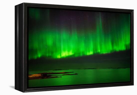 Aurora Borealis or Northern Lights, Stykkisholmur, Snaefellsnes Peninsula, Iceland-Ragnar Th Sigurdsson-Framed Premier Image Canvas