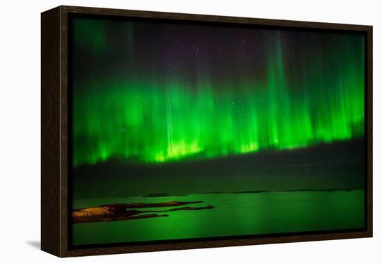 Aurora Borealis or Northern Lights, Stykkisholmur, Snaefellsnes Peninsula, Iceland-Ragnar Th Sigurdsson-Framed Premier Image Canvas