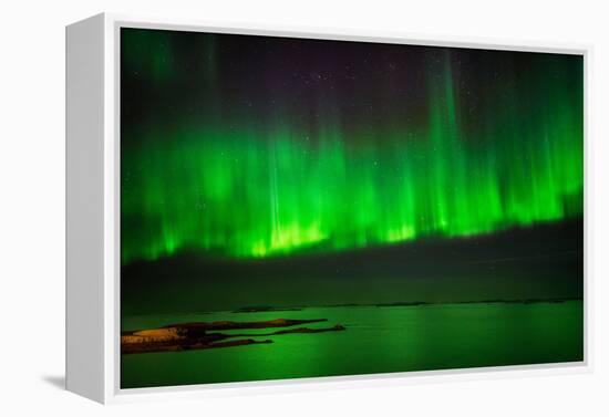 Aurora Borealis or Northern Lights, Stykkisholmur, Snaefellsnes Peninsula, Iceland-Ragnar Th Sigurdsson-Framed Premier Image Canvas