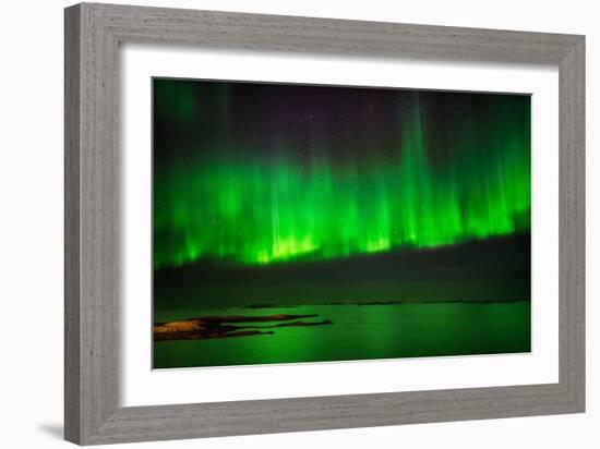 Aurora Borealis or Northern Lights, Stykkisholmur, Snaefellsnes Peninsula, Iceland-Ragnar Th Sigurdsson-Framed Photographic Print