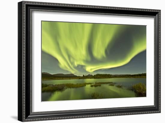 Aurora Borealis over Fish Lake, Yukon, Canada-null-Framed Photographic Print