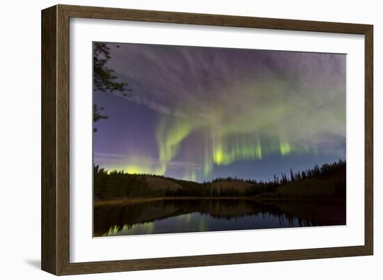 Aurora Borealis over Hidden Lake, Yukon, Canada-null-Framed Photographic Print