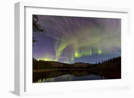 Aurora Borealis over Hidden Lake, Yukon, Canada-null-Framed Photographic Print