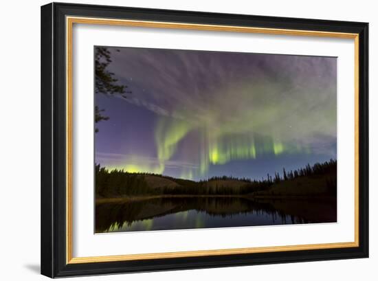 Aurora Borealis over Hidden Lake, Yukon, Canada-null-Framed Photographic Print