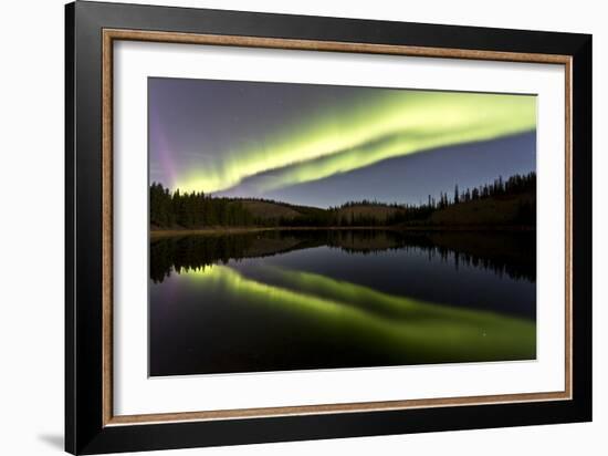 Aurora Borealis over Hidden Lake, Yukon, Canada-null-Framed Photographic Print