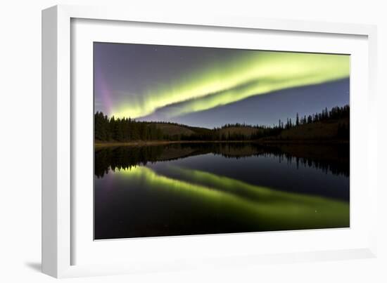 Aurora Borealis over Hidden Lake, Yukon, Canada-null-Framed Photographic Print