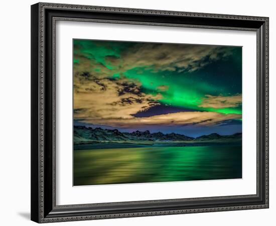 Aurora Borealis over Lake Kleifarvatn, Iceland-Arctic-Images-Framed Photographic Print